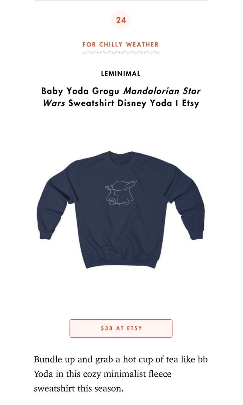 Baby Yoda Grogu Sweatshirt